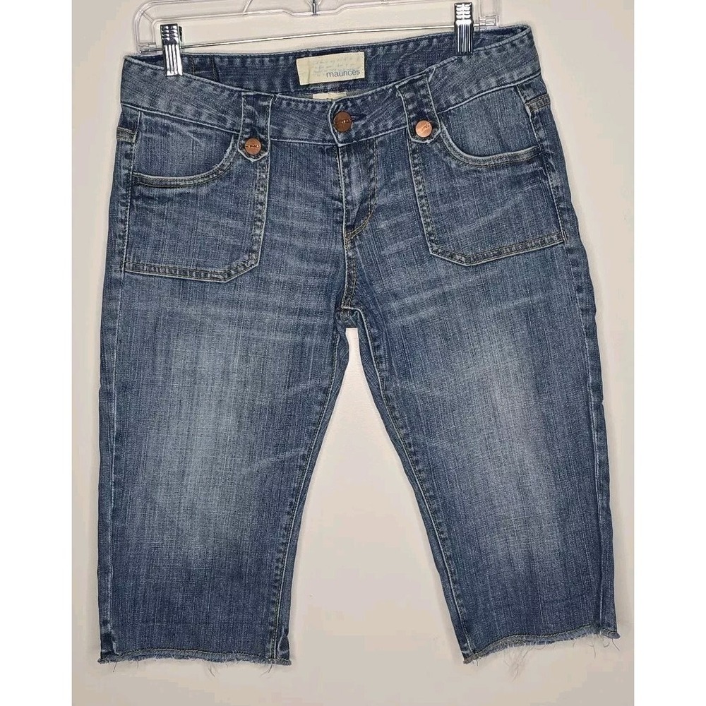 Maurices Jean Shorts Junior 5/6 Bermuda Cut Off Knee Length Stretch Flap Pockets